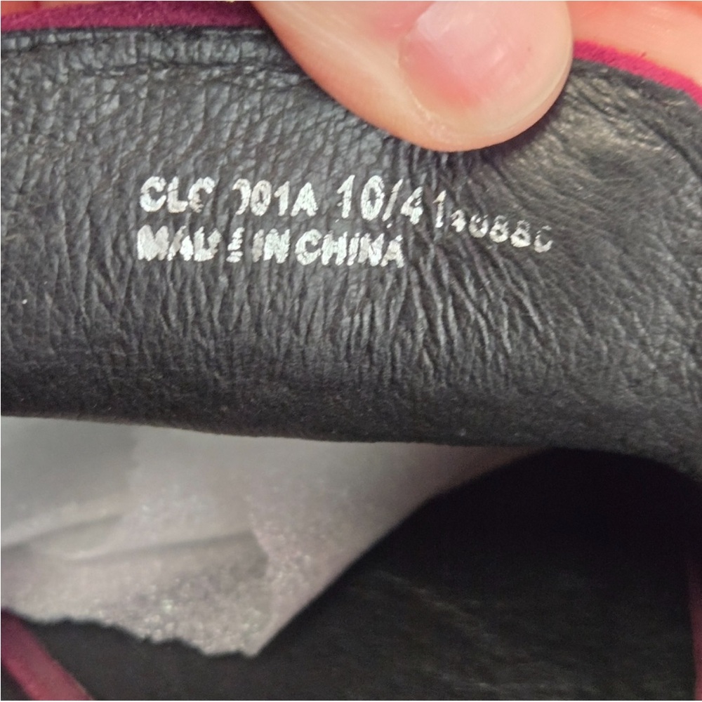 Kristin Cavallari for Chinese Laundry size 10 maroon silver Studded Suede mules - Picture 6 of 8